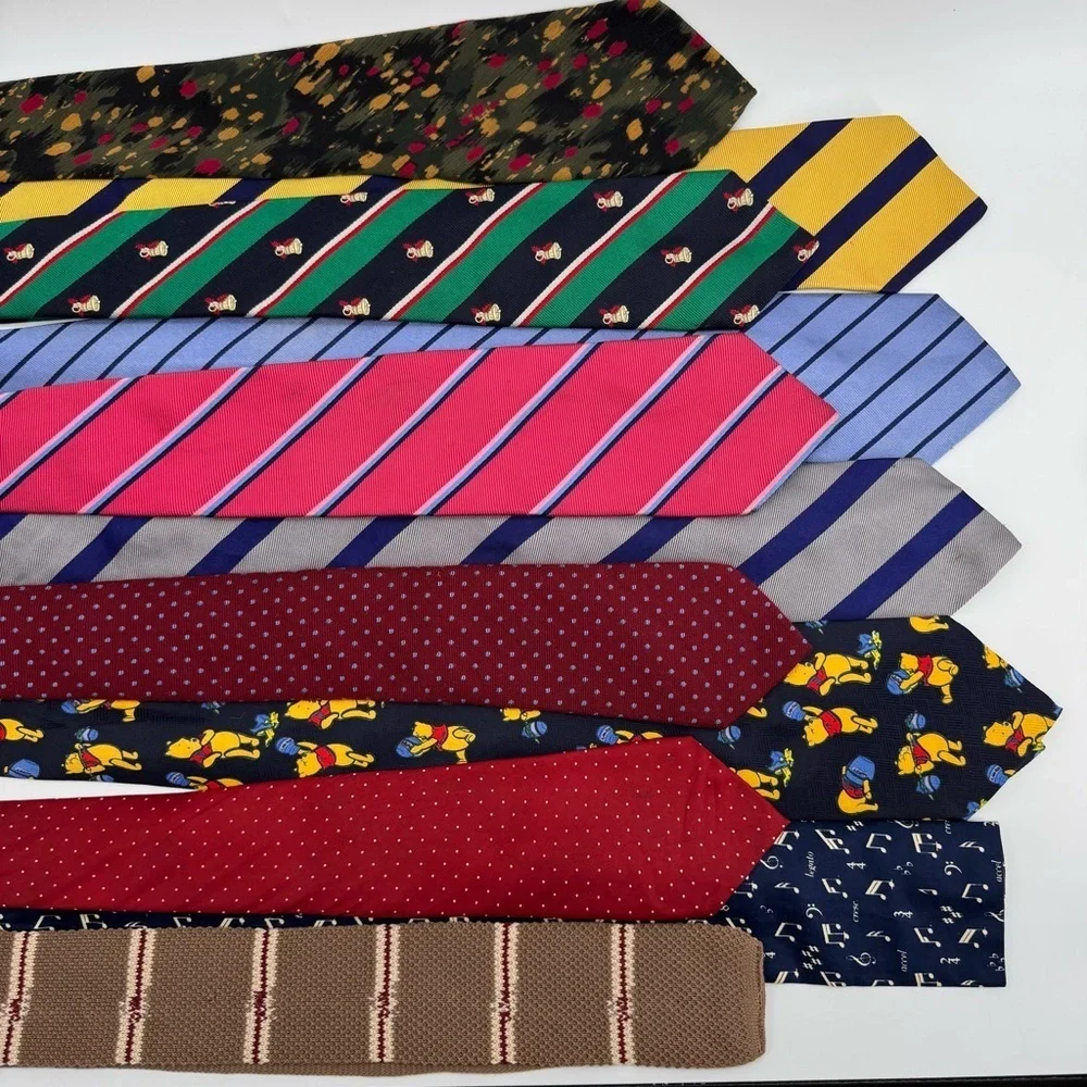 LOT OF 11 ties job mixed design suit wear Ralph Lauren
